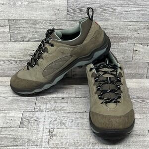 Ecco Espinho Brown Tan Yak Leather Casual Comfort Sneakers Women Sz EU 37 US 6.5